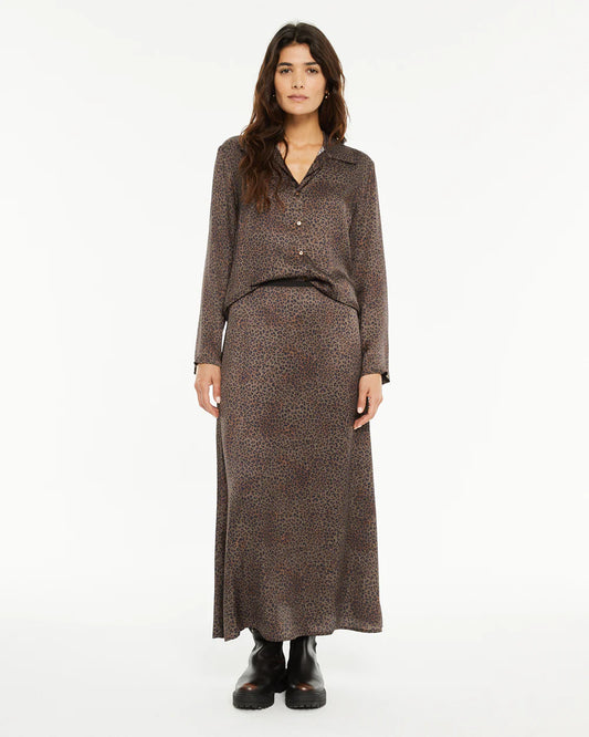 FALDA MIDI ANIMAL PRINT