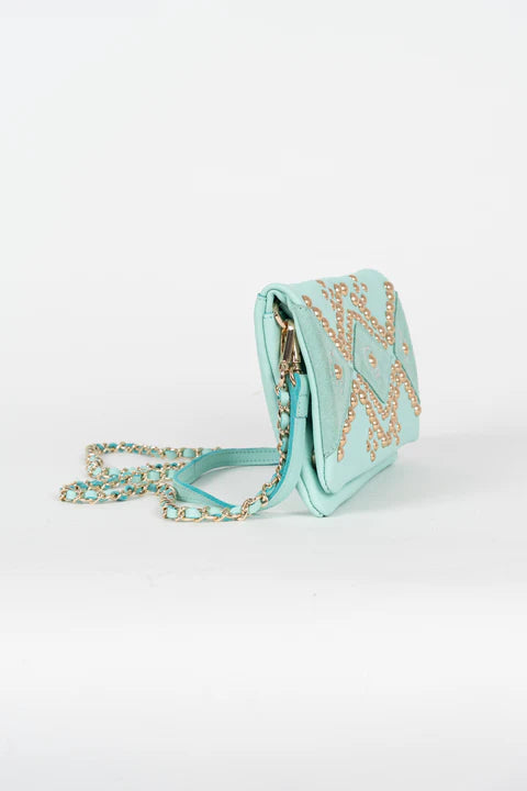 BANDOLERA PUCKET TURQUESA